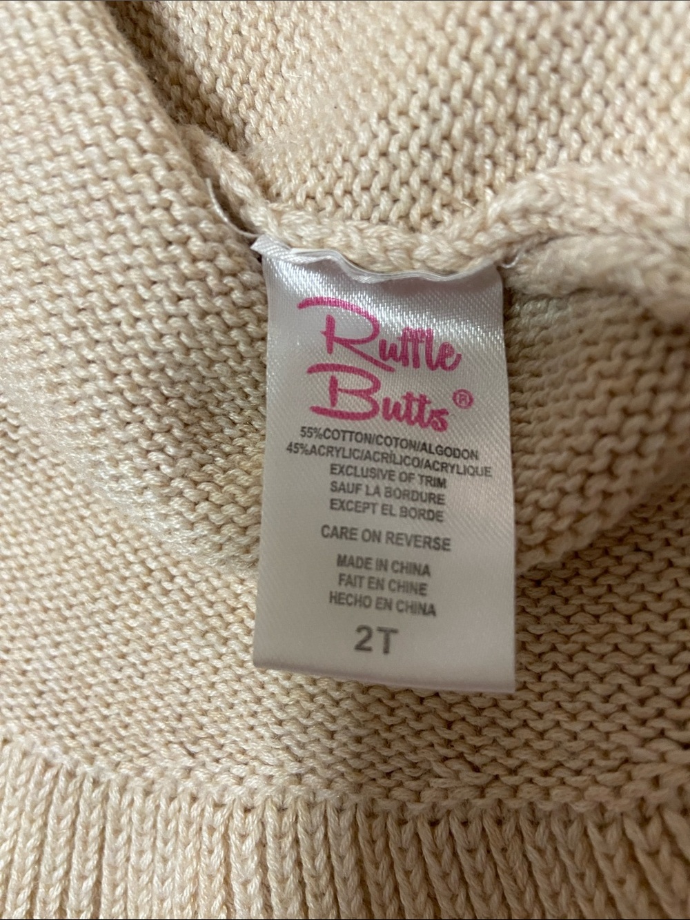 Toddler Ruffle Butts sweater - Picture 3 of 3